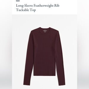NWT Abercrombie Long Sleeev Size Small Chocolate